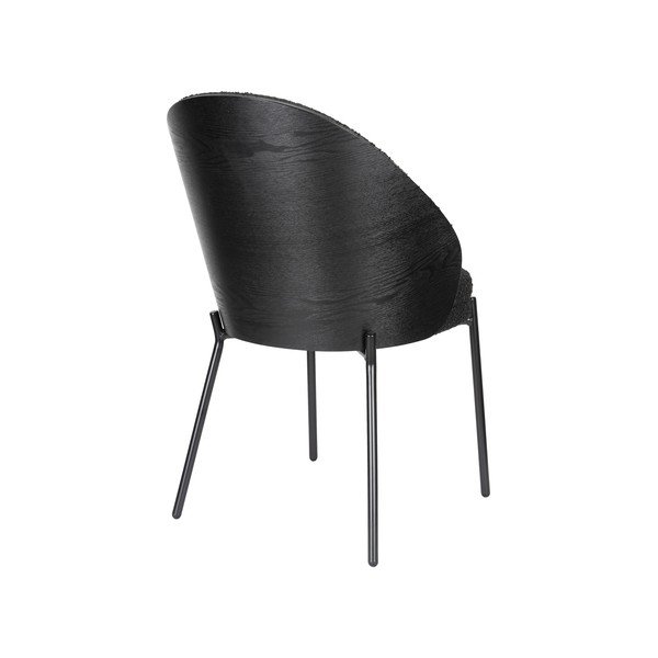 Scaun de sufragerie negru tapițat Rodin – Dutchbone-image-4