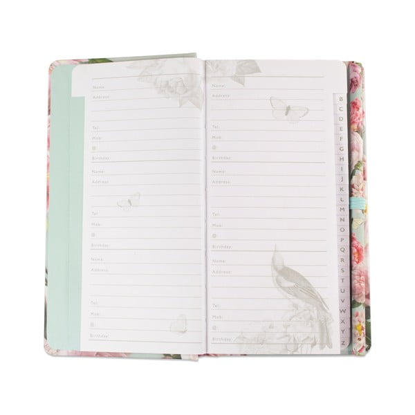 Agendă pentru adrese, cu creion, Portico Designs Botanique, 192 pag.-image-2