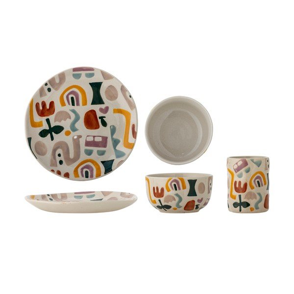 Set de veselă pentru copii 3 buc. din gresie Filur – Bloomingville Mini