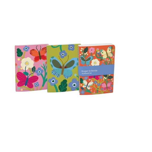 Carnețele 64 pag. A6 3 buc. Butterfly Garden – Roger la Borde-image-1