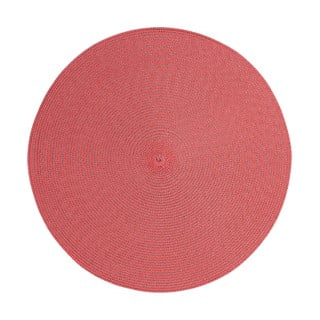 Suport rotund pentru farfurie Zic Zac Round Chambray, ø 38 cm, roșu