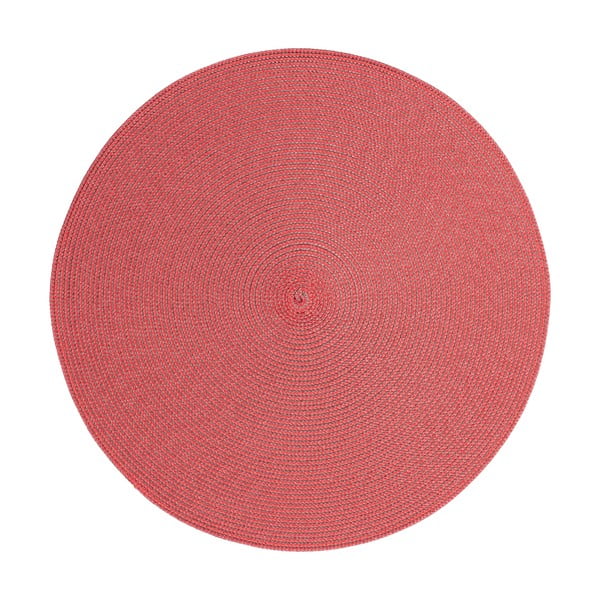 Suport rotund pentru farfurie Zic Zac Round Chambray, ø 38 cm, roșu