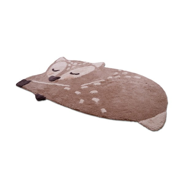 Covor din bumbac lucrat manual pentru copii Nattiot Little Deer, 70 x 110 cm-image-2