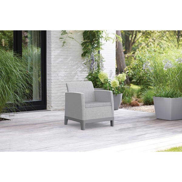 Fotolii de grădină gri-deschis 2 buc. din plastic Scandi Forma – Keter-image-1