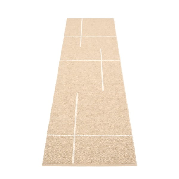 Covor tip traversă pentru interior și exterior bej 70x270 cm Fred Beige – Pappelina