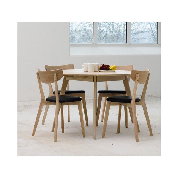 Masă din lemn de stejar alb Folke Yumi, ∅ 115 cm-image-2