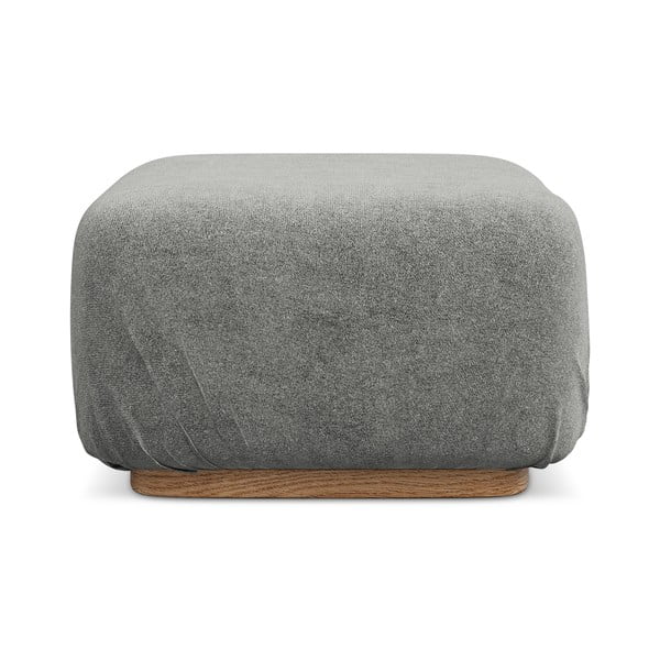 Taburet modular gri cu tapițerie din țesătură bouclé Ailani – Makamii