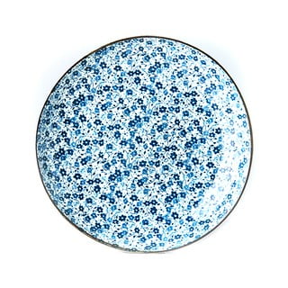 Farfurie din ceramică MIJ Daisy, ø 23 cm, alb - albastru