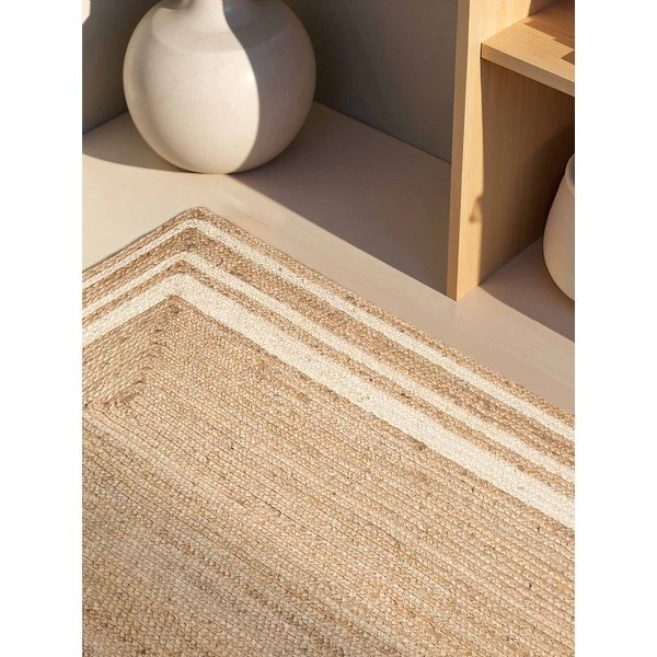 Covor crem/în culoare naturală țesut manual din iută 160x230 cm Jutta – Hanse Home-image-2