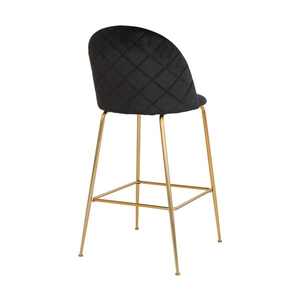 Scaune de bar negre 2 buc. din catifea 108 cm Lausanne – House Nordic-image-3