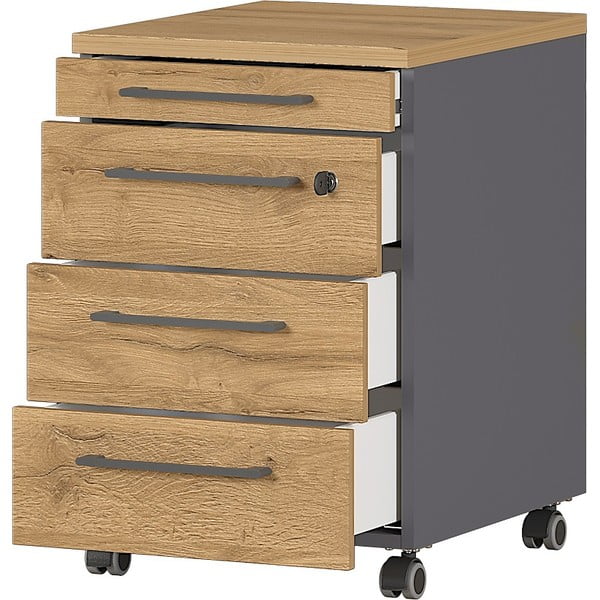 Dulap gri antracit cu aspect de lemn de stejar 42x61 cm Agenda – Germania-image-1