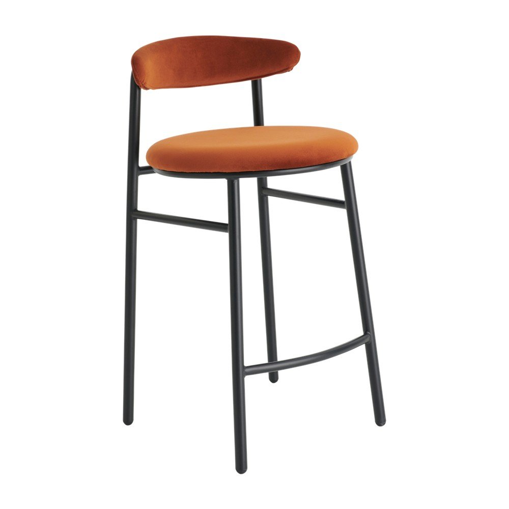 Scaun de bar maro coniac din metal (înălțime șezut 66 cm) Doggi – Ellos Home