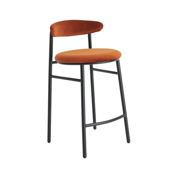 Scaun de bar maro coniac din metal (înălțime șezut 66 cm) Doggi – Ellos Home