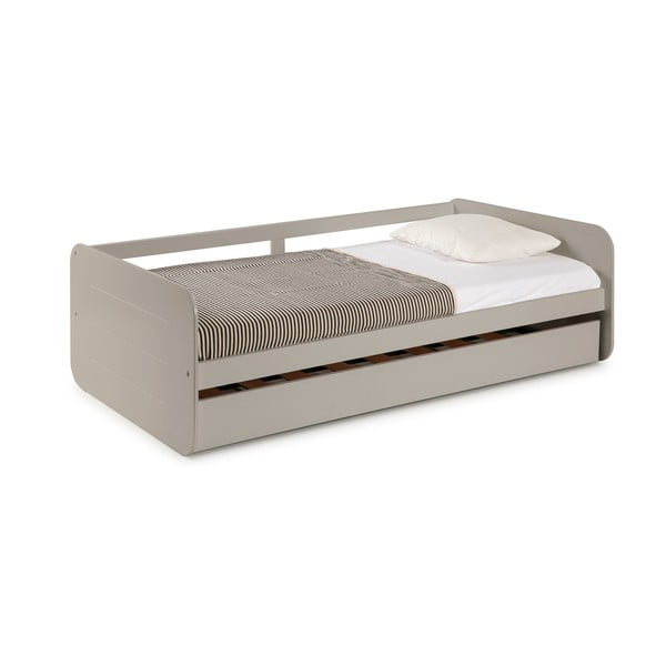 Pat cu extensie pentru copii Marckeric Redona, 90 x 190 cm, gri-image-3