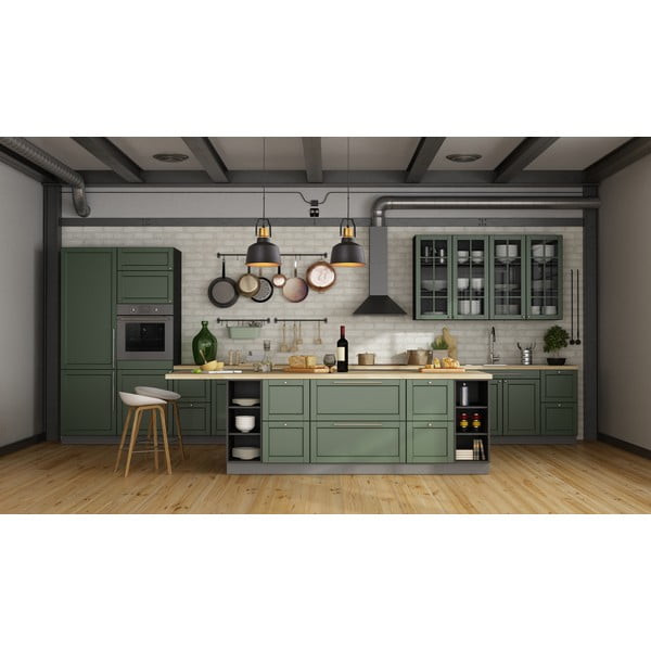 Lustră neagră/aurie cu abajur din metal ø 22 cm Monroe – GTV-image-1