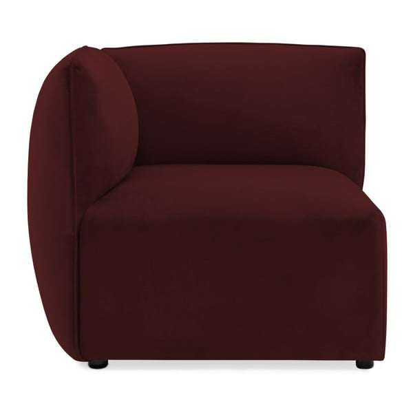 Modul colț stânga pentru canapea Vivonita Velvet Cube, vișiniu