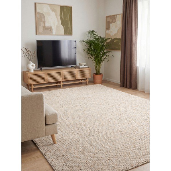 Covor crem lavabil 200x290 cm Rocco Cream – Elle Decoration-image-1