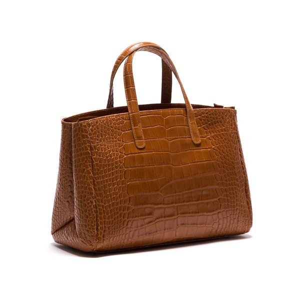 Poșetă din piele Anna Luchini 634 Cognac-image-2