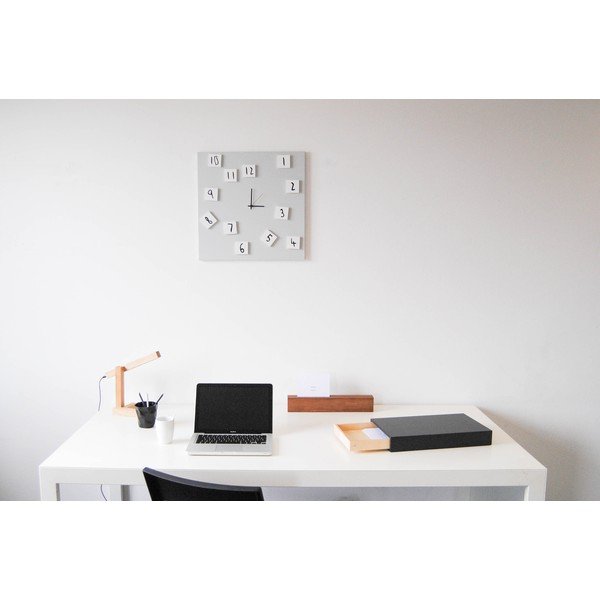 Ceas de perete, dESIGNoBJECT.it Changing Clock White, 50 x 50 cm -image-1