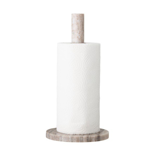 Suport orizontal pentru prosoape de bucătărie din hârtie în culoare naturală din marmură ø 15 cm Emy – Bloomingville-image-3