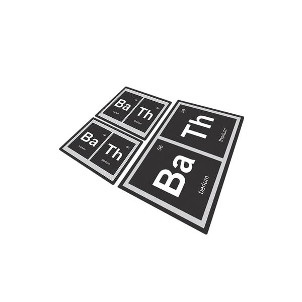 Covorașe de baie negre 3 buc. 60x100 cm Barium – Foutastic