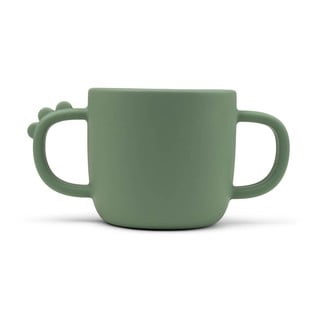 Cană verde din silicon pentru copii 0,17 l Croco - Done by Deer