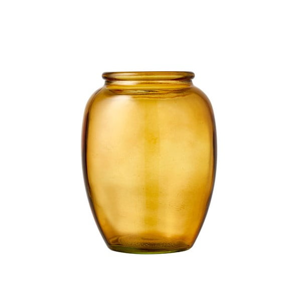 Vază de sticlă Bitz Kusintha, ø 10 cm, galben