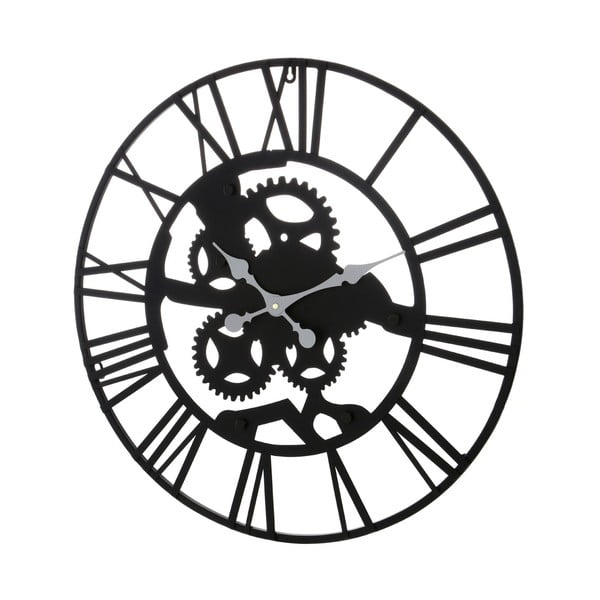 Ceas din fier forjat de perete negru Black Iron-image-2
