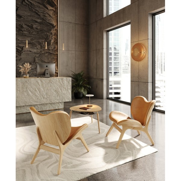 Plafonieră în culoare naturală din lemn masiv de stejar cu abajur din lemn ø 49 cm Clava Up – UMAGE-image-3