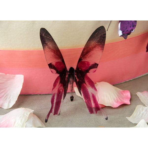 Set 18 autocolante cu efect 3D Ambiance Butterflies, roz-image-3