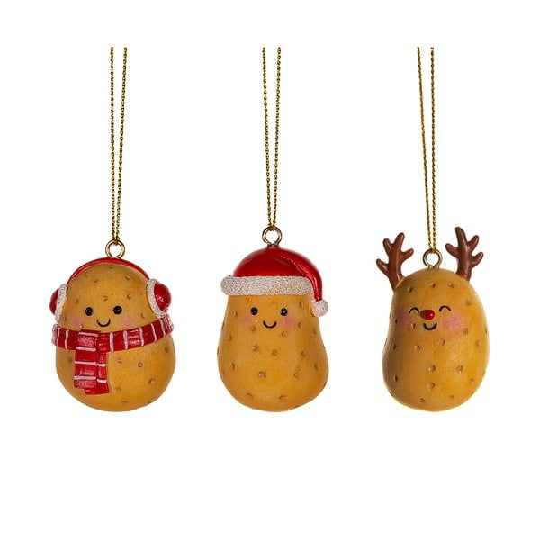 Ornamente de Crăciun 3 buc. din polirășină Happy Potatoes – Sass & Belle