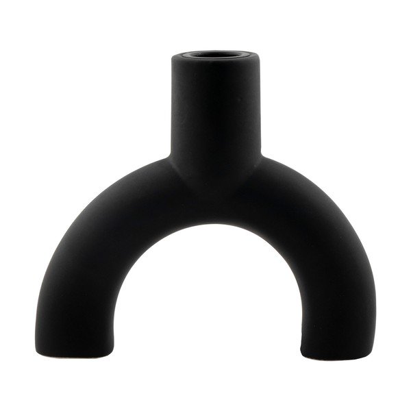 Sfeșnic din sticlă House Nordic Fondo, negru-image-3