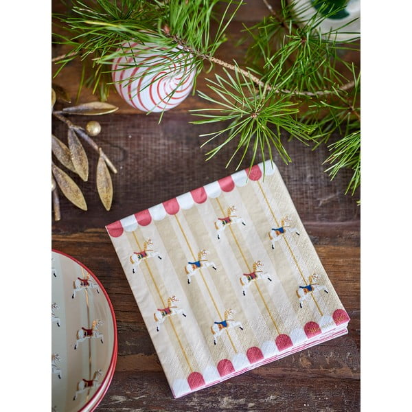 Șervețele 20 buc. din hârtie 33x33 cm Merry-go-round – Bloomingville-image-1