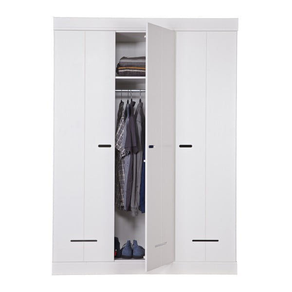 Șifonier cu 3 uși WOOOD Locker, alb-image-3