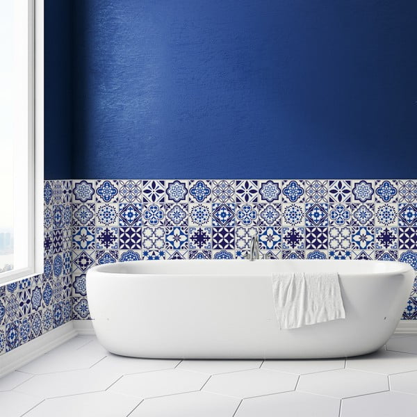 Set 24 autocolante pentru perete Ambiance Decals Tiles Eusebio, 10 x 10 cm-image-3