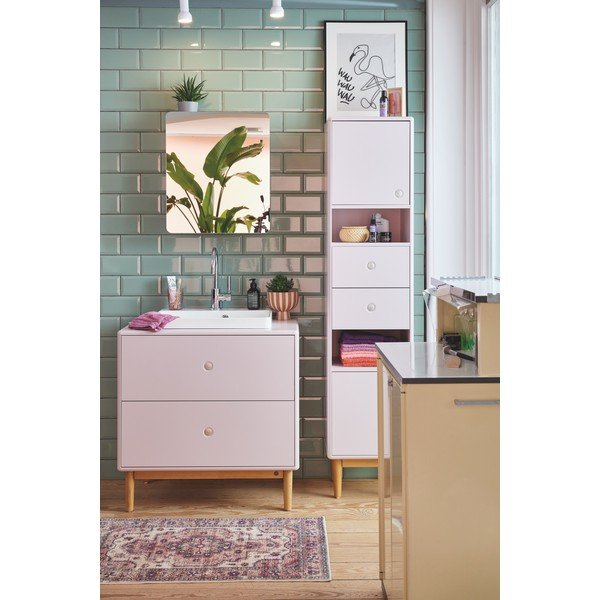 Dulap de baie roz suspendat/cu oglindă 50x58 cm Color Bath – Tom Tailor-image-1