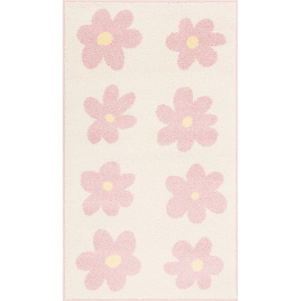 Covor pentru copii roz-fildeș 80x150 cm Dazzy Rose – FD