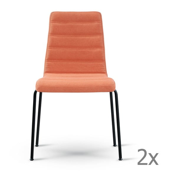 Set 2 scaune Garageeight, portocaliu - negru