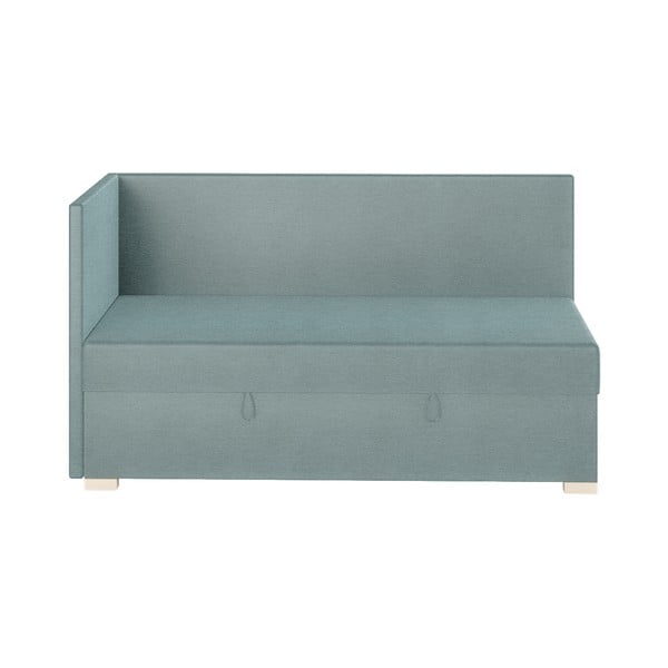 Pat pentru copii  albastru pe colț cu spațiu de depozitare cu saltea 90x200 cm Flexi – Ghado