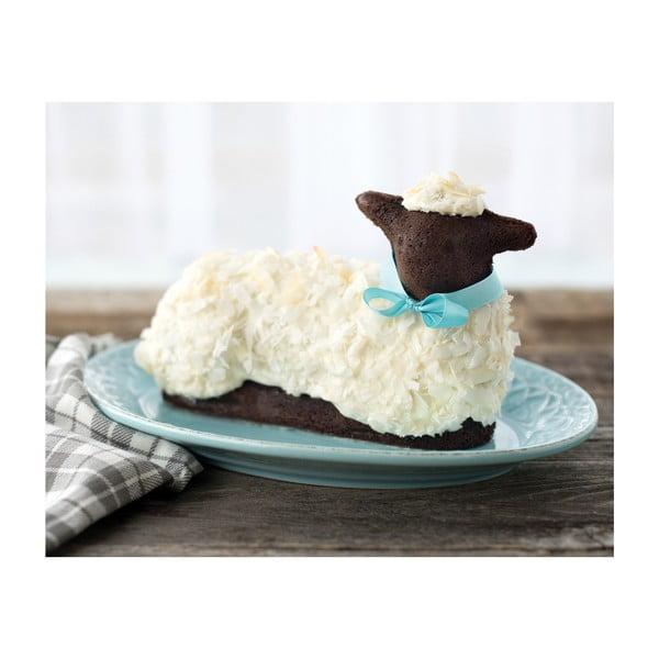 Formă pentru prăjitură în formă de miel Nordic Ware, 700 ml, argintiu-image-3