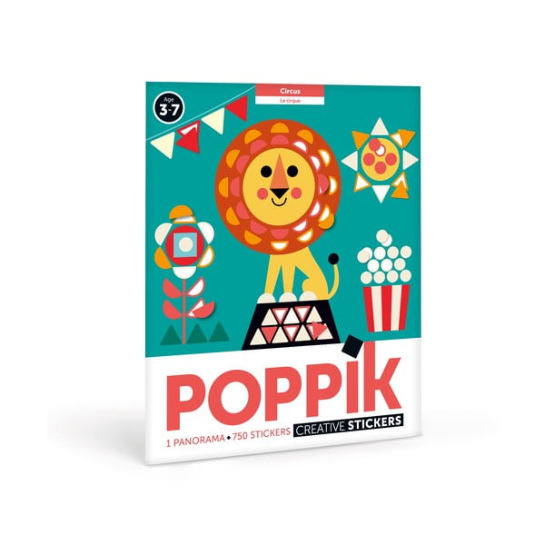 Set stickere cu suport de tip tablou panoramă Poppik „Circ”