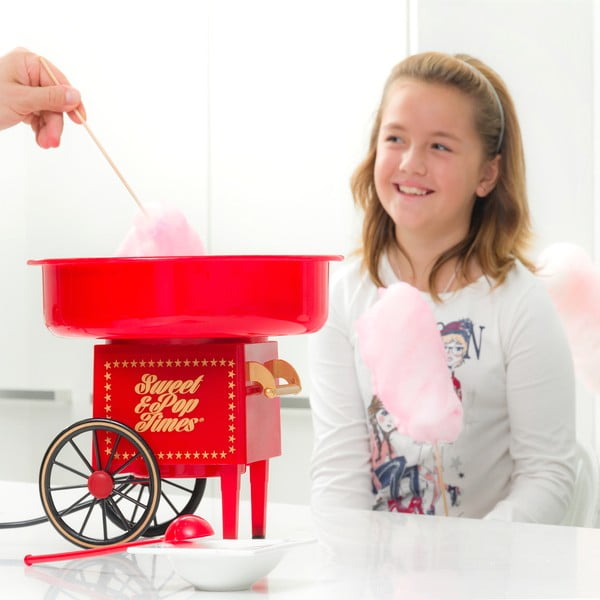 Aparat pentru vată de zahăr InnovaGoods Candyfloss Machine, roșu