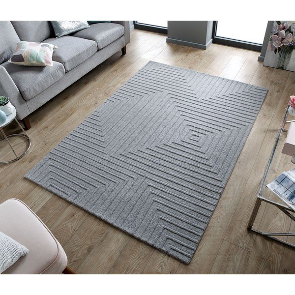 Covor din lână Flair Rugs Estela, 160x230 cm, gri-image-4