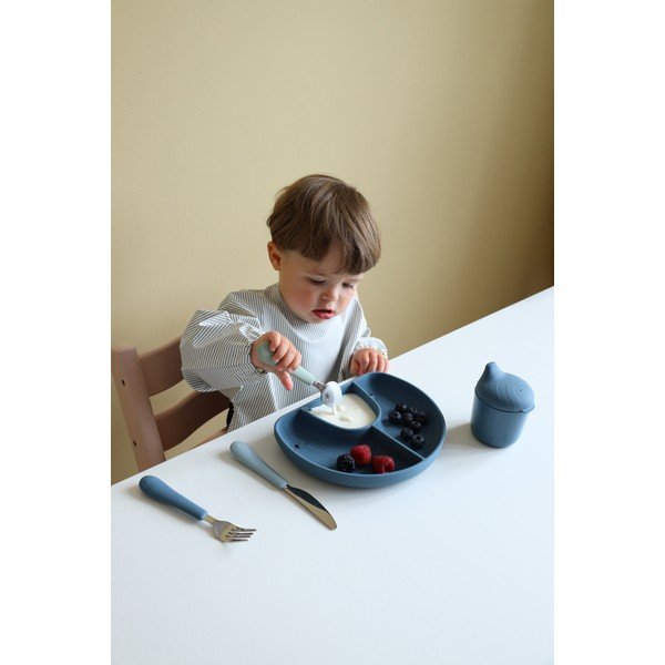 Tacâmuri pentru copii, verde/albastru din silicon 3 buc. Ocean Mix – Cam Cam Copenhagen-image-3