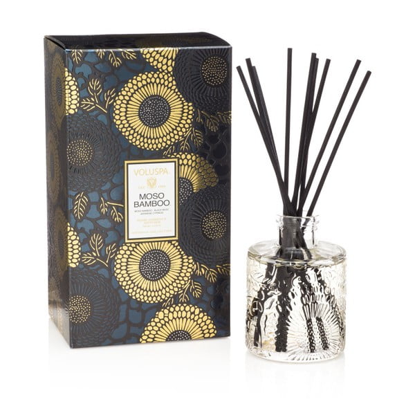 Difuzor de parfum Voluspa Limited Edition, aromă de bambus, mosc negru și chiparos japonez, 4-6 luni