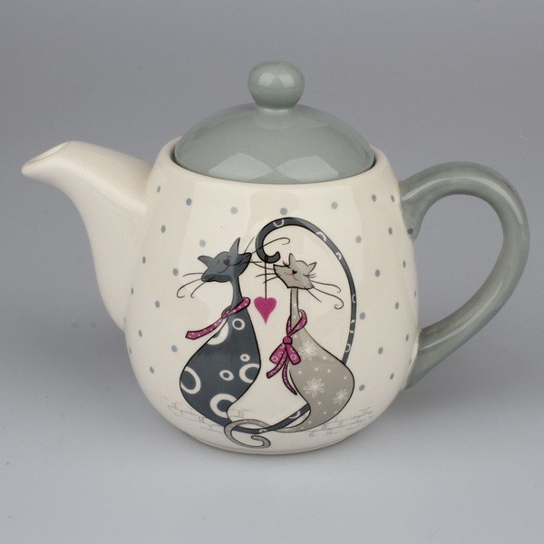 Ceainic din ceramică Dakls Cats, 1,1 l