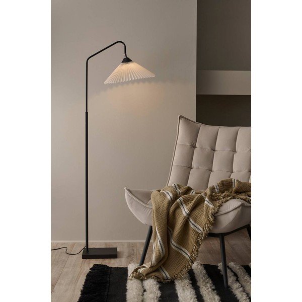 Lampadar negru/crem cu structură flexibilă din material textil (înălțime 155 cm) Kate – Ellos Home-image-1