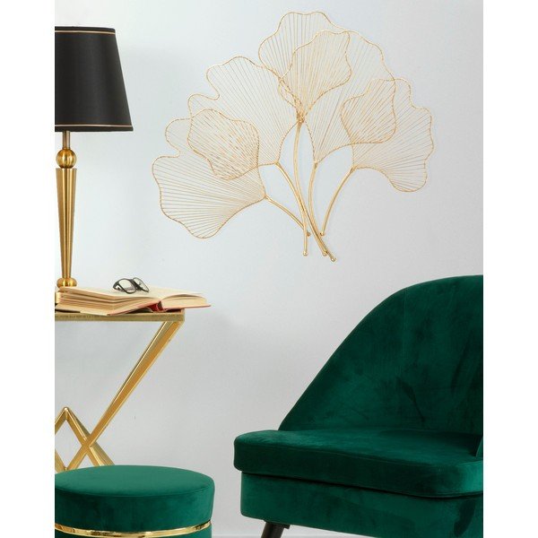 Decorațiune pentru perete Mauro Ferretti Glam Leaf, 69 x 62 cm, auriu-image-1