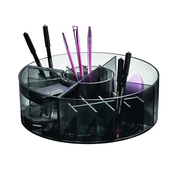Organizator de baie negru mat pentru cosmetice din plastic reciclat Cosmetic Carousel – iDesign-image-3