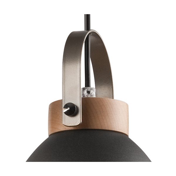 Lustră neagră cu abajur din metal ø 37 cm Danielle – LAMKUR-image-4